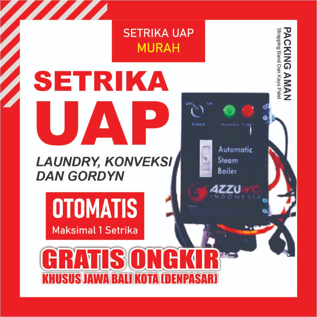 SETRIKA UAP MURAH OTOMATIS LAUNDRY KONVEKSI DAN GORDYN UNTUK 1 SETRIKA
