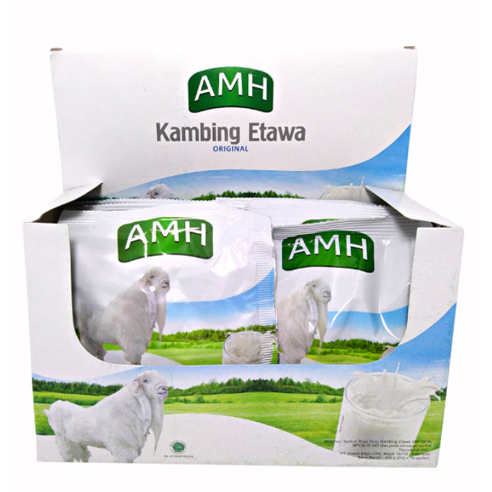 

AMH Susu Kambing Etawa Original dan Rasa Jahe 25 gr (Renceng/ Box)
