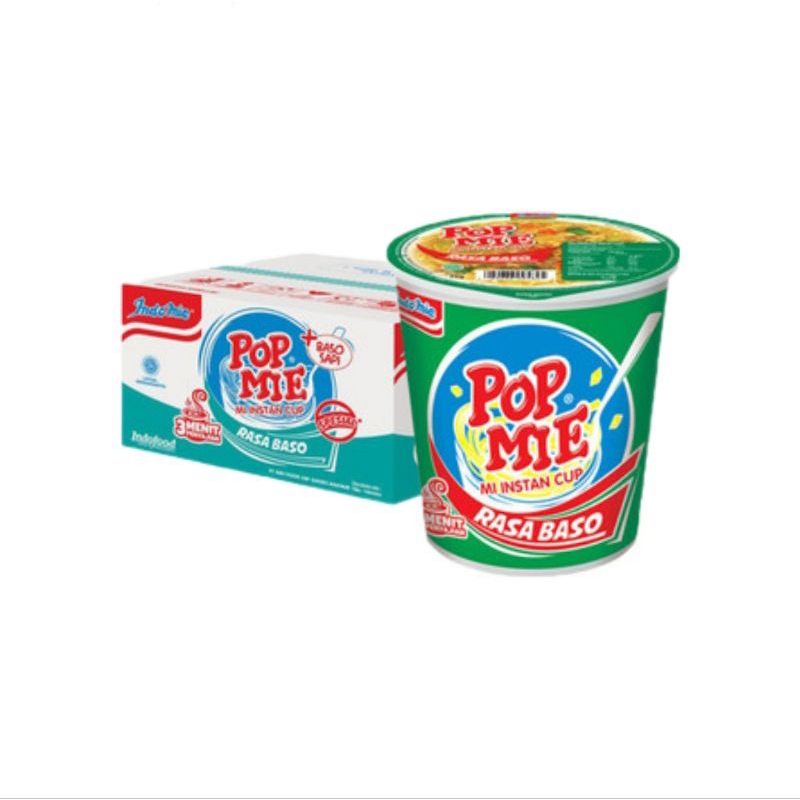 Indomie Pop Mie Mi Instan Cup Rasa Baso (1 dus/24 cup)