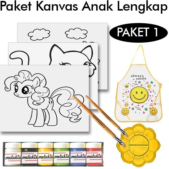 

Murah Premium KANVAS LUKIS GAMBAR ANAK LENGKAP PAKET 1