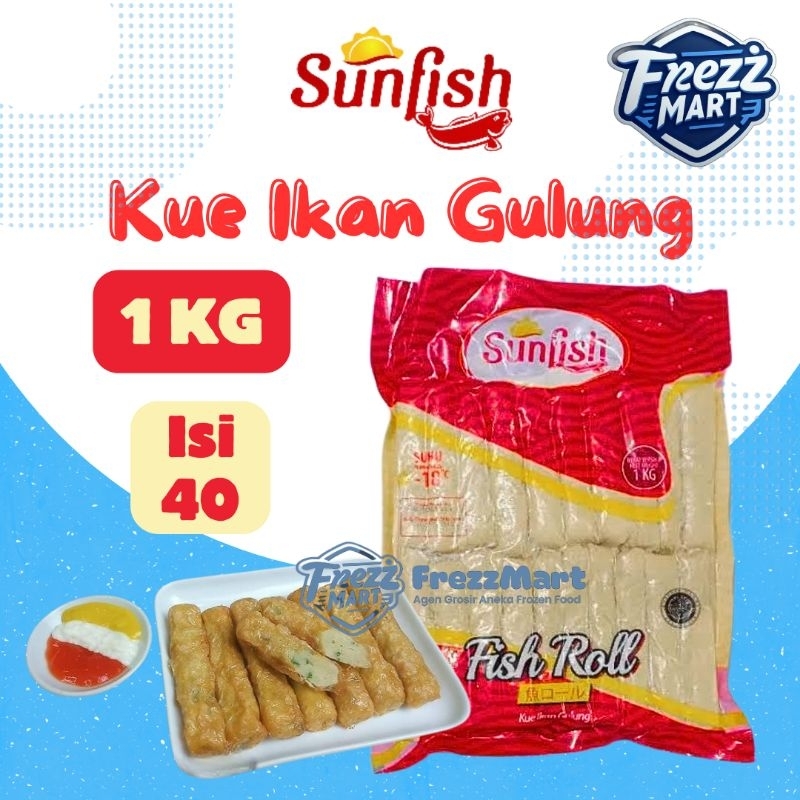 

Sunfish Fishroll 1kg Kue Ikan Gulung Hekeng Stick Stik 1 kg Isi 40 pcs Olahan Ikan Beku Frozen Food