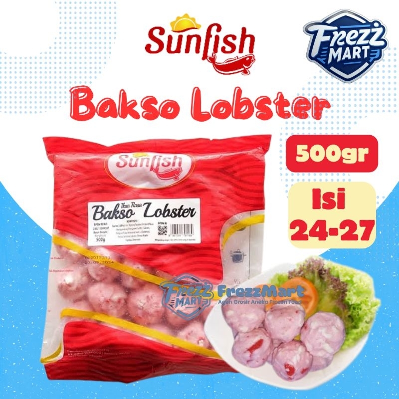 

Sunfish Bakso Lobster 500gr Baso Fish Ball Udang Ikan Olahan Beku Frozen Food