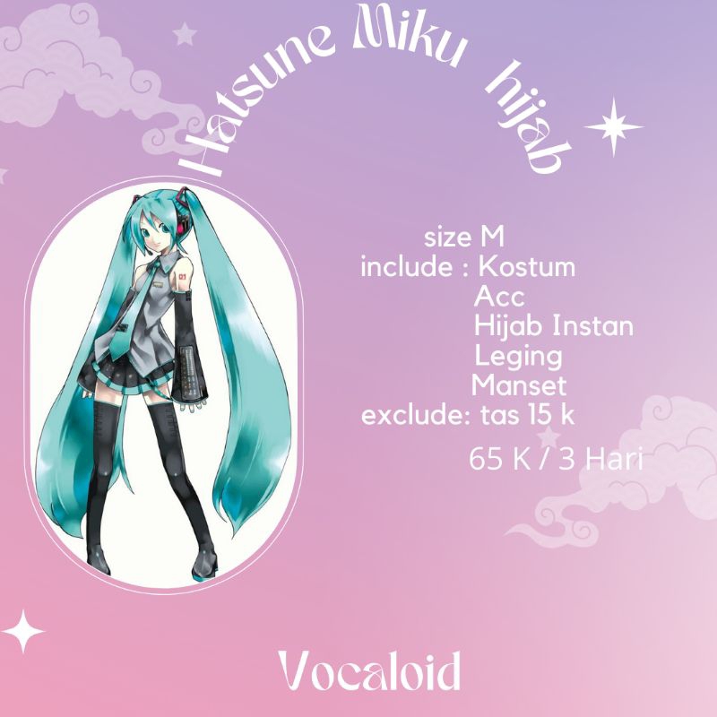 Rental Costum Hatsune Miku Hijab