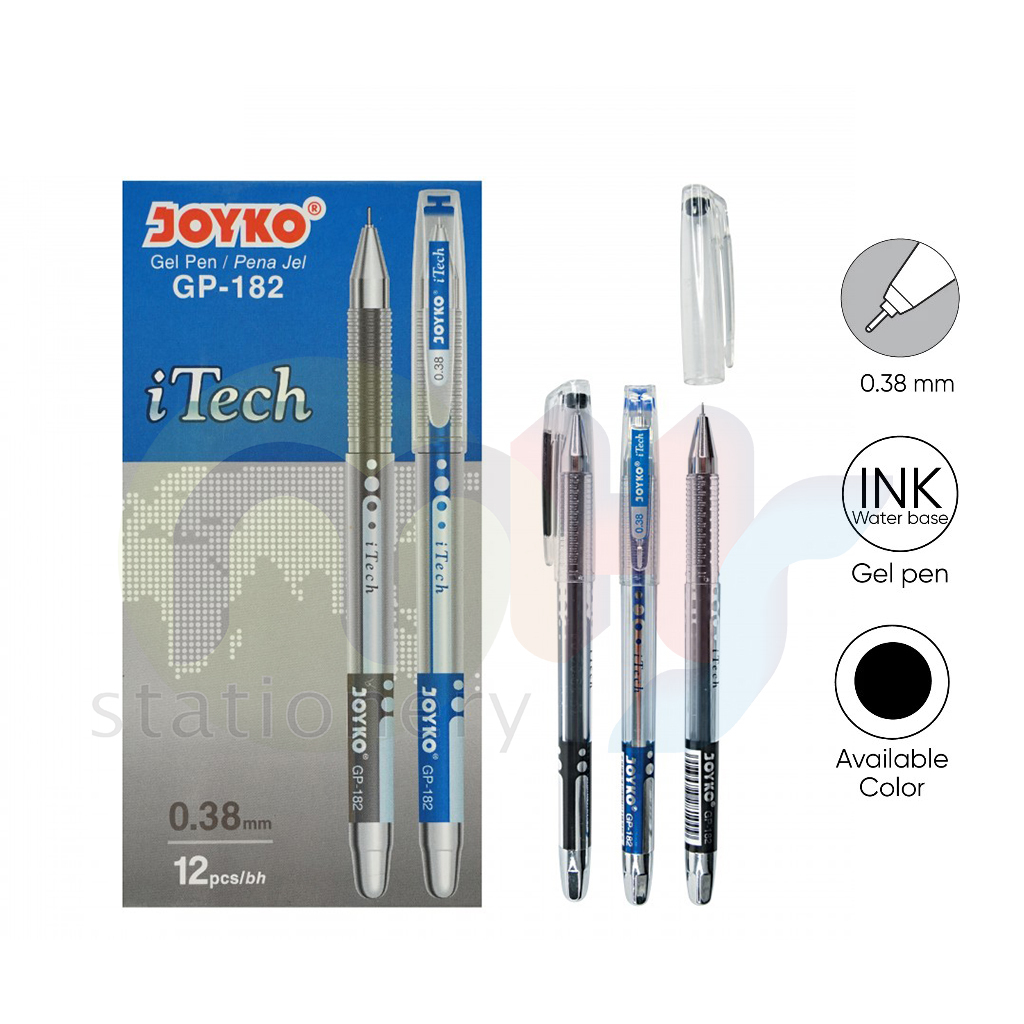 

Gel Pen Joyko GP-182 I-Tech 0.38 mm 1 Box 12 Pcs