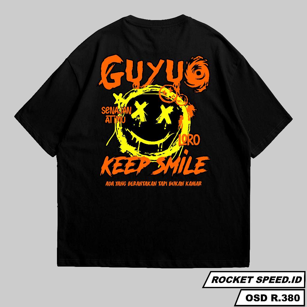 Kaos KEEP SEMILE Kaos Kata-Kata Kaos BAJU Distro katun combed 30s R.380