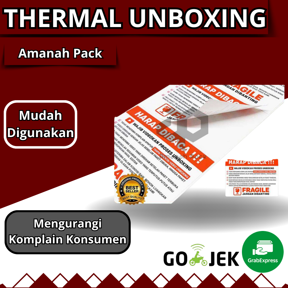 

LABEL STICKER THERMAL FRAGILE 70X50 ISI 500 PCS ( Wajib Video Unboxing Stiker Jangan Dibanting