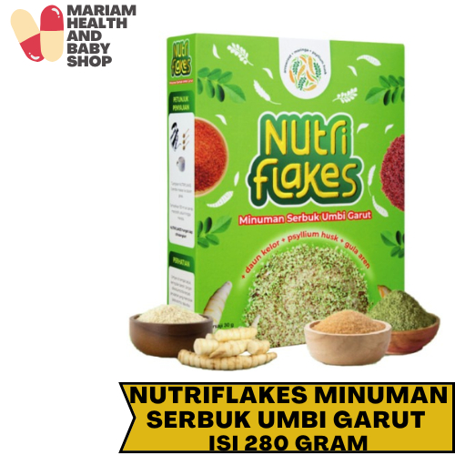 

Nutriflakes Sereal Umbi Garut Asam Lambung Maag Official 1 Box