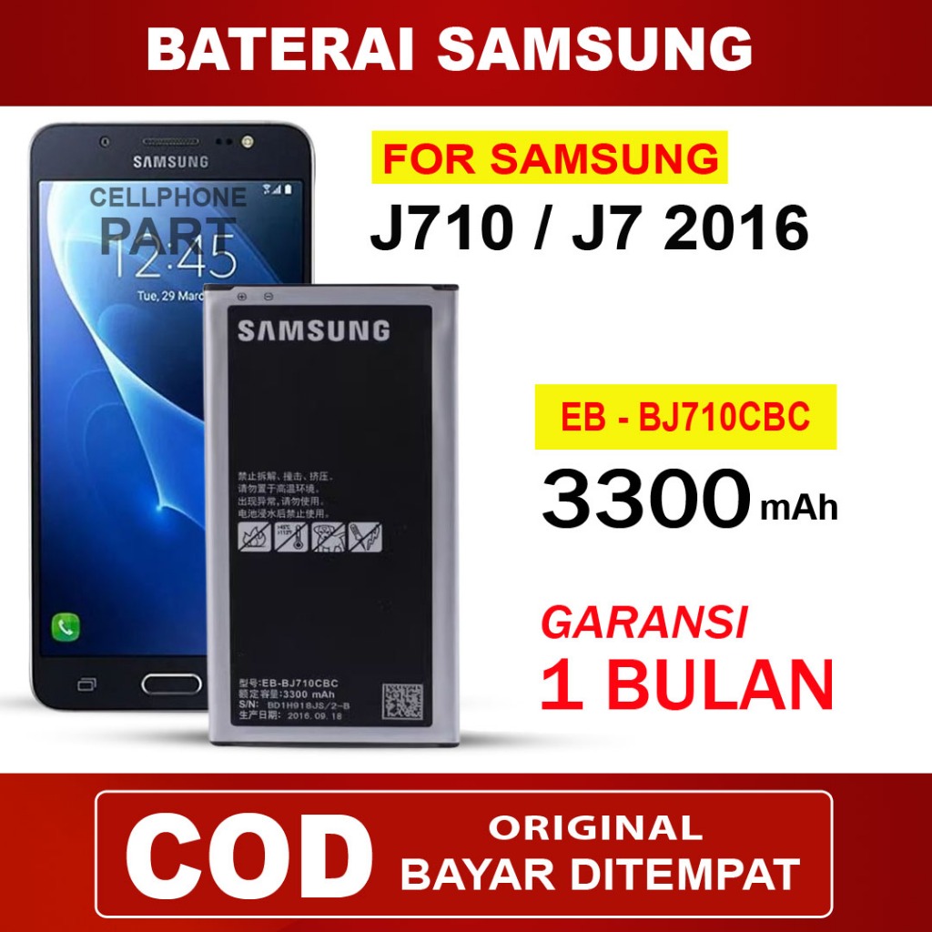 BATERAI BATRE SAMSUNG J710 / J7 2016 ORIGINAL