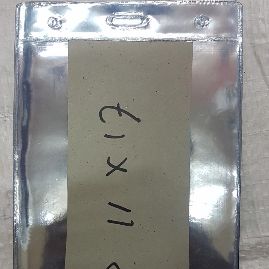 

KODE QSE79 Kantong Panitia Bening Ukuran 11x17 ISI 1 Plastik Mika Micron 9