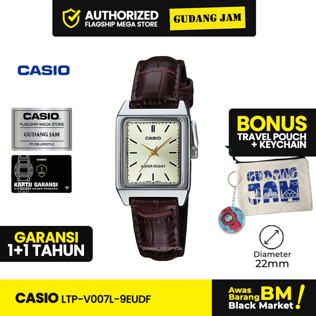 Jam Tangan Wanita Casio LTP-V007L-9EUDF LTP-V007L LTP-V007 LTPV007L LTP V007L