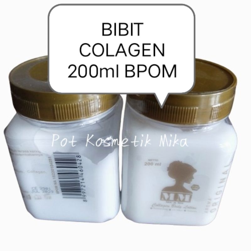 Bibit Collagen MM Body Lotion Pemutih Badan Mencerahkan Original 200ml / bibit pemutih colagen mm BP