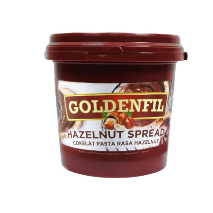 

GOLDENFIL Selai Cokelat Choco HAZELNUT SPREAD Smooth Halus Enak 1 Kg