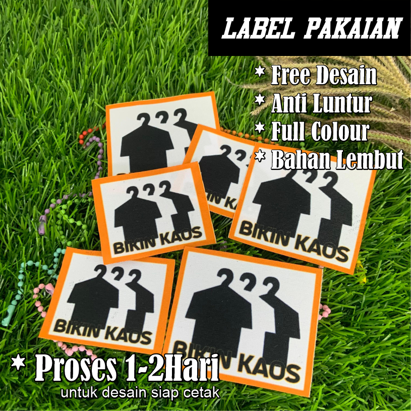 

( TERMURAH ) Label Baju | 7.5 CM X 5 CM | Label Hijab | Label Kaos | Label Custom Nama | Free Desain
