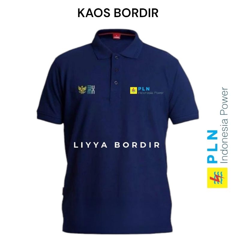 Kaos Kerah PLN Haleyora Power Kaos Polo PLN Haleyora Power  Lengan Pendek