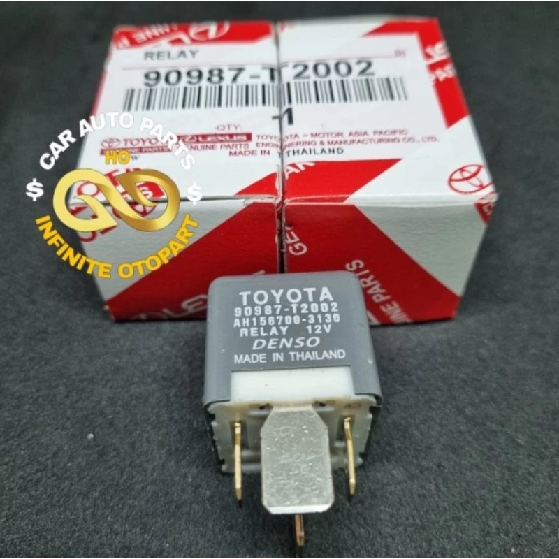 RELLAY LAMPU RELAY KLAKSON TOYOTA 12V KAKI 4 HT130 HILUC KIJANG INNOVA ORI