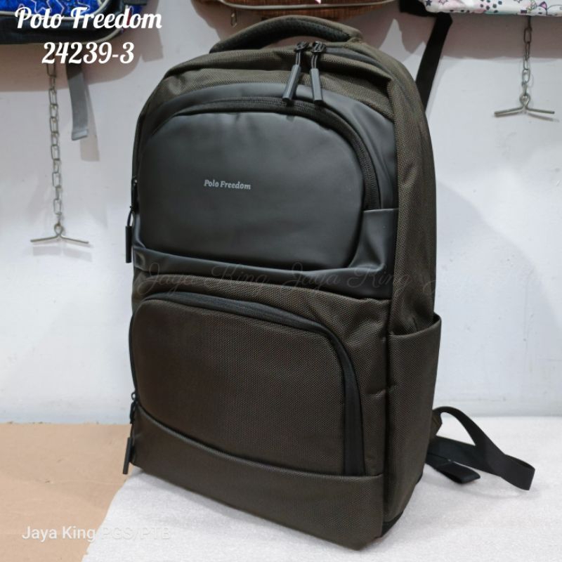 Ransel Laptop POLO FREEDOM Waterproof Tas Sekolah Kerja Pria Wanita