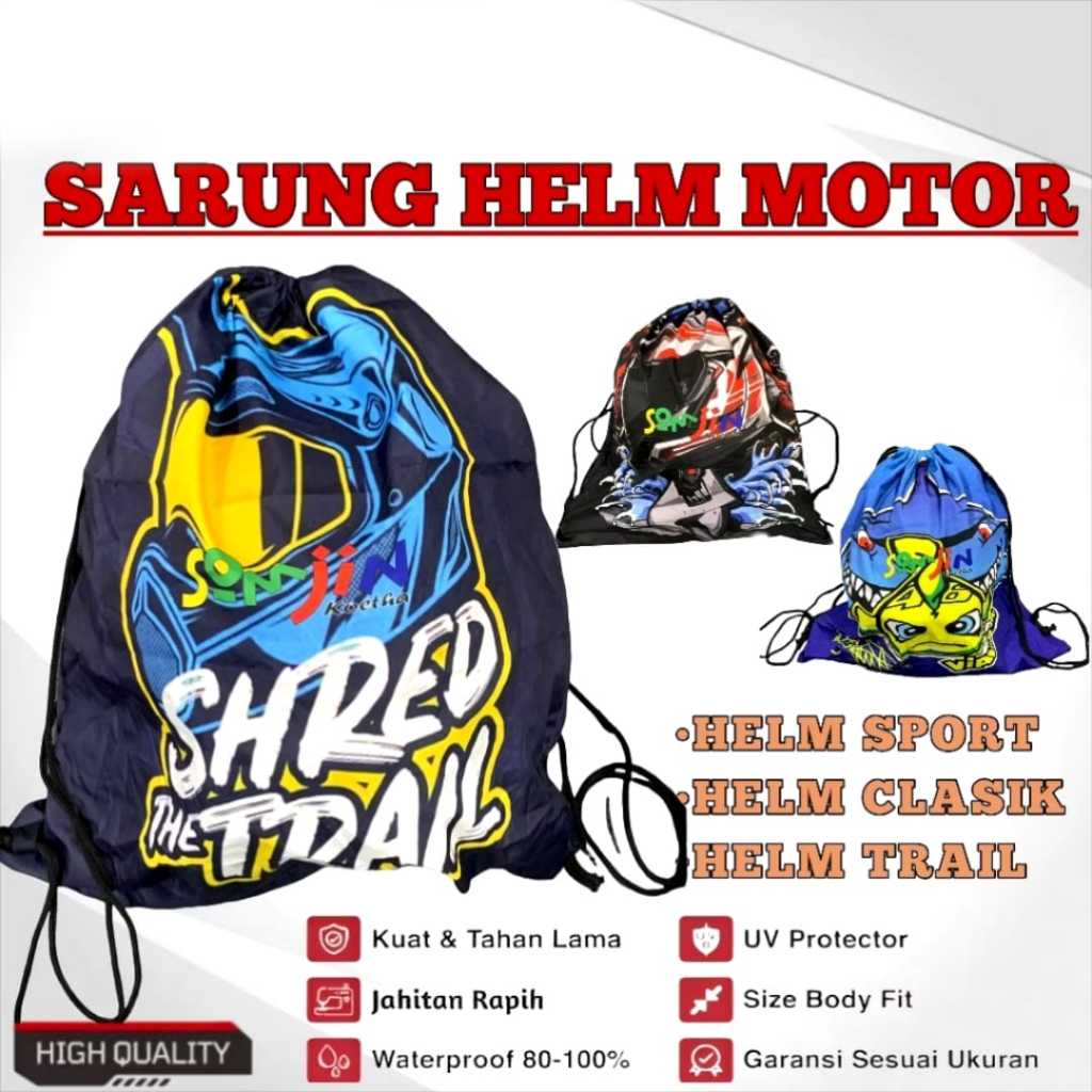 Sarung Helm sport helm klasik helm trail waterproof tas Helm Half Face Sarung Helm motor clasik