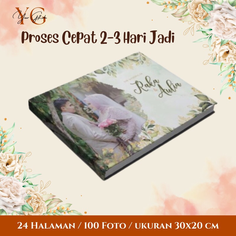 ALBUM FOTO WEDDING, WISUDA, BIRTHDAY | PHOTOBOOK WEDDING HARDCOVER | CUSTOME | MAGAZINE | 24 HALAMAN