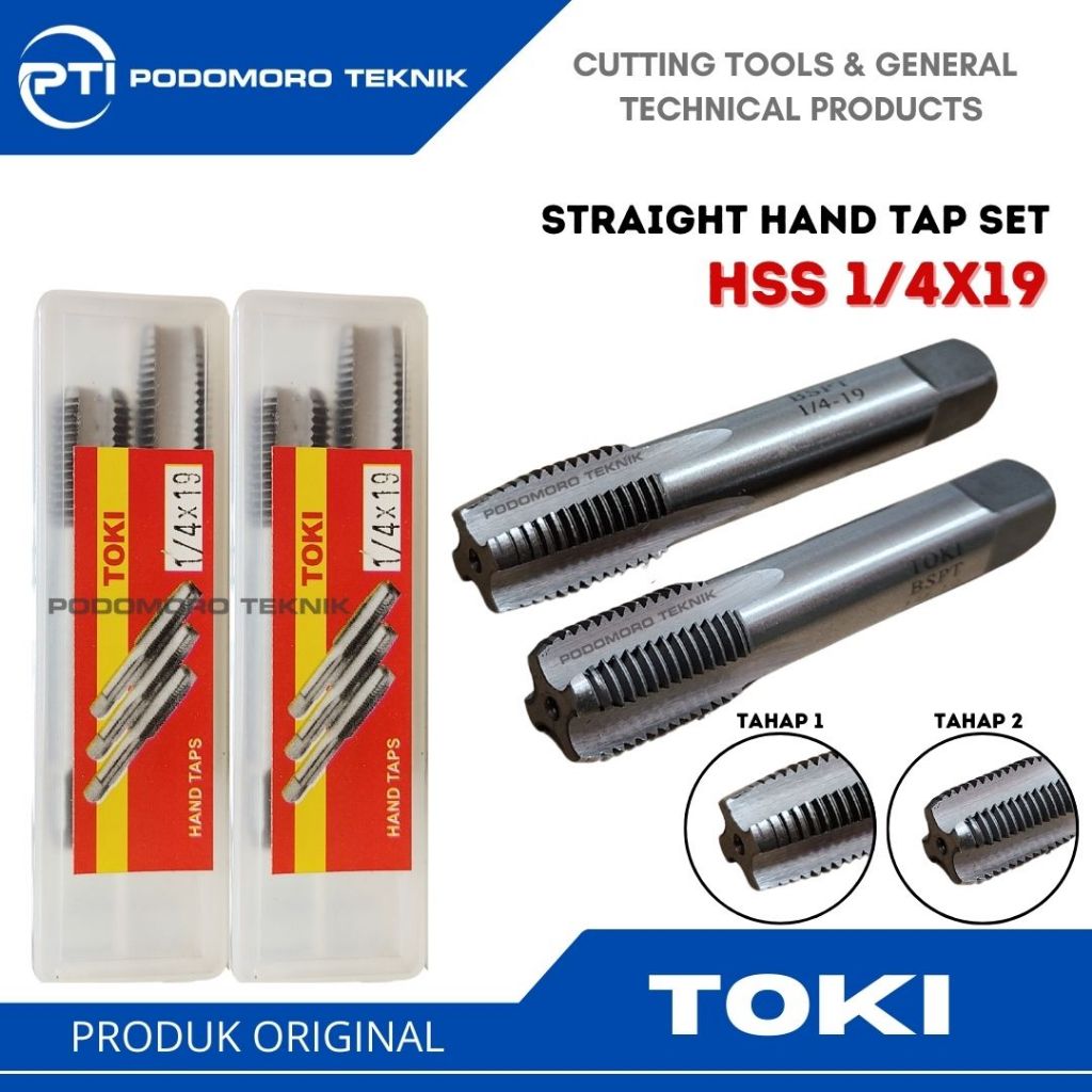 TOKI - Hand Tap 1/4X19 Merk Toki Hand Tap 1/4X19 Hand Tap Lurus Merk Toki