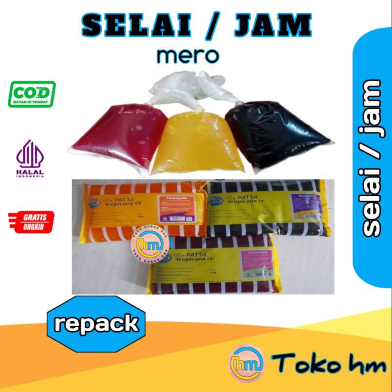 

MERO SELAI BLUEBERRY | STROBERRY | NANAS ( REPACK ) cocok untuk bolu gulung