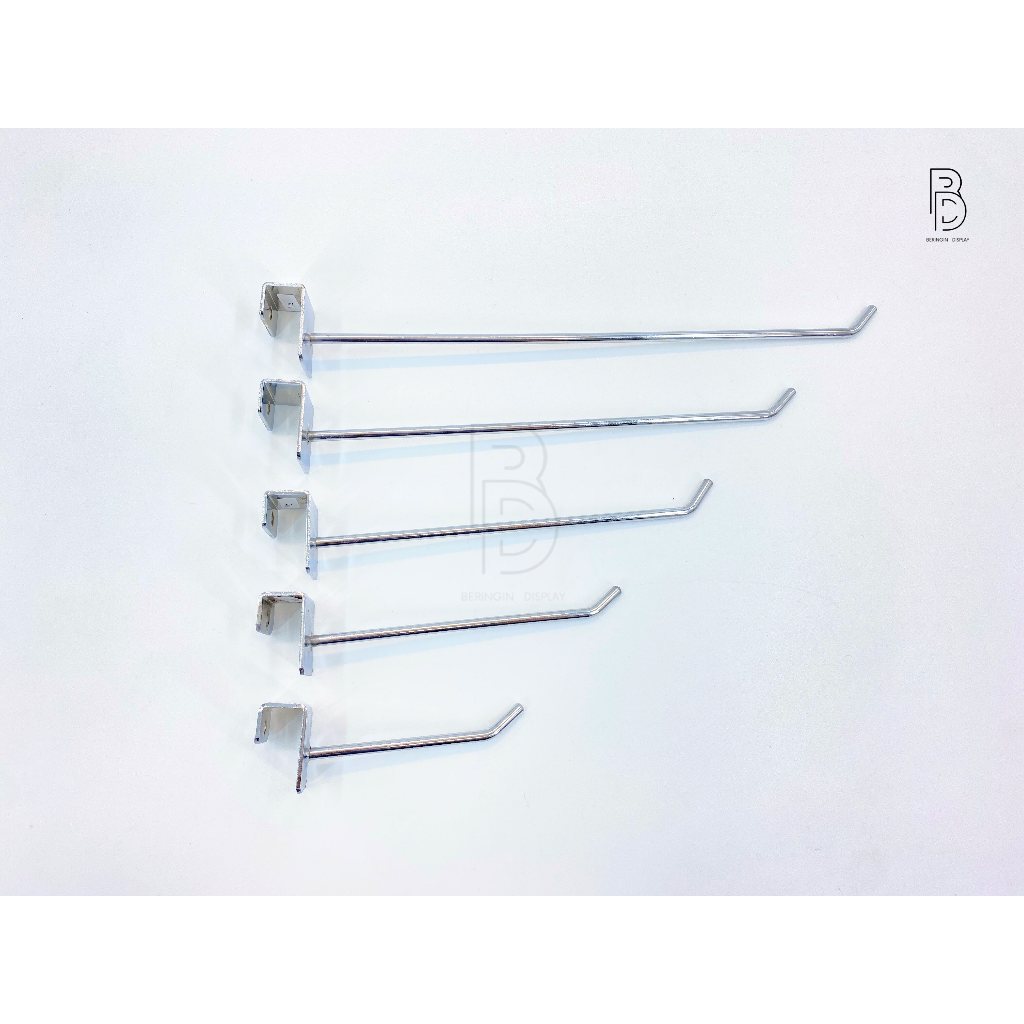 Hook Gantungan Pipa Kotak besi/Gantungan hook pipa besi kotak 10cm/15cm/20cm/25cm/30cm