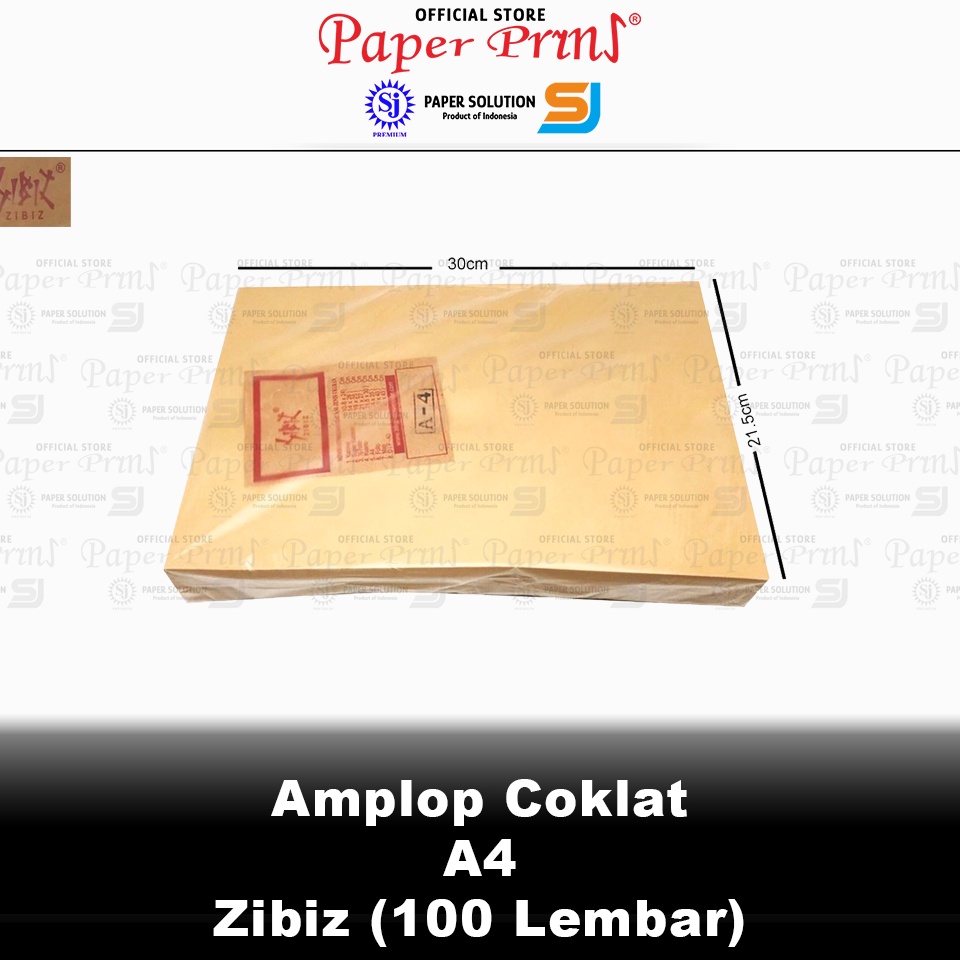 

KODE 87HLG Amplop Coklat A4 Zibiz 1 Pack isi 1 Lembar