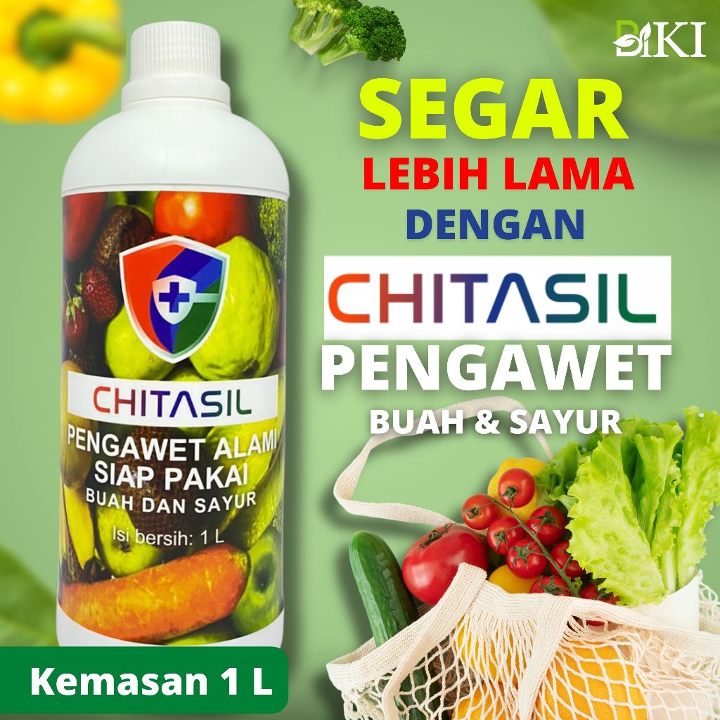 

Chitasil RTU/Siap Pakai 1L - Pelapis/Pengawet Buah Alami HALAL Chitosan