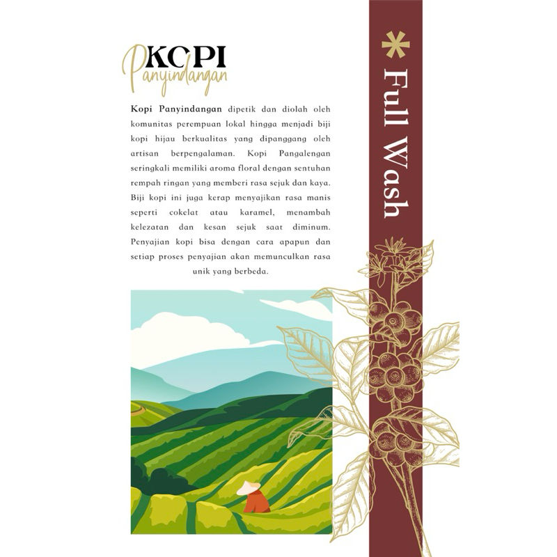 

KOPI PANYINDANGAN (Full Wash process) - KOPI ARABICA PANGALENGAN JAWA BARAT 200gr