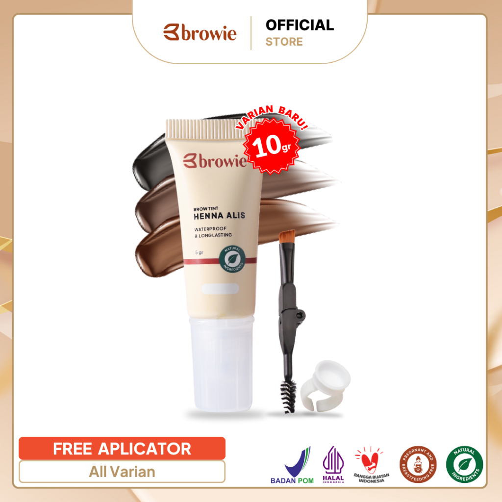 browie Brow Tint Henna Alis | Eyebrow Waterprooft Tahan Lama | BPOM & HALAL
