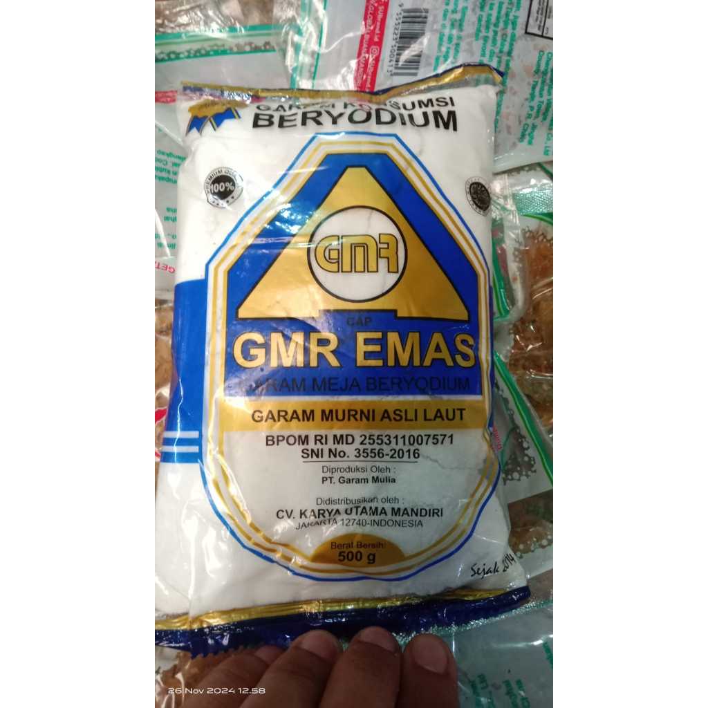 

Garam Konsumsi Beryodium GMR Emas 500 Gram