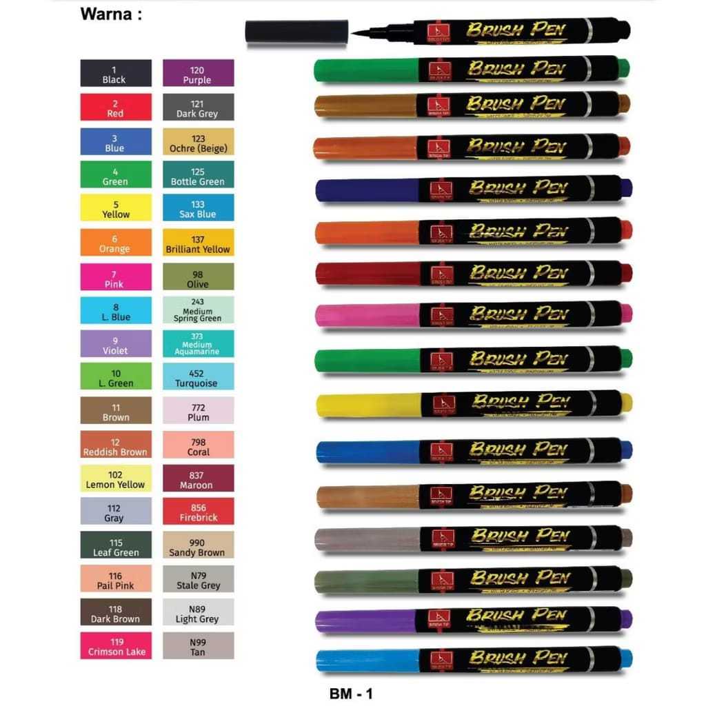 

SNOWMAN BM-1 BRUSH PEN / SPIDOL KALIGRAFI WARNA WARNI