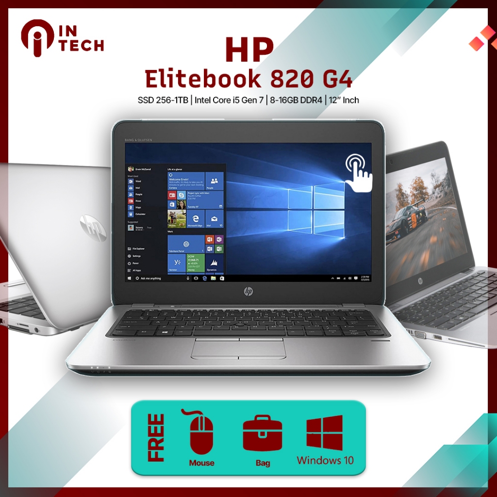 Laptop HP Elitebook 820 G4 Touchsreen i5 Gen 7 Ram 8GB SSD 256GB Original Berkualitas Bergaransi