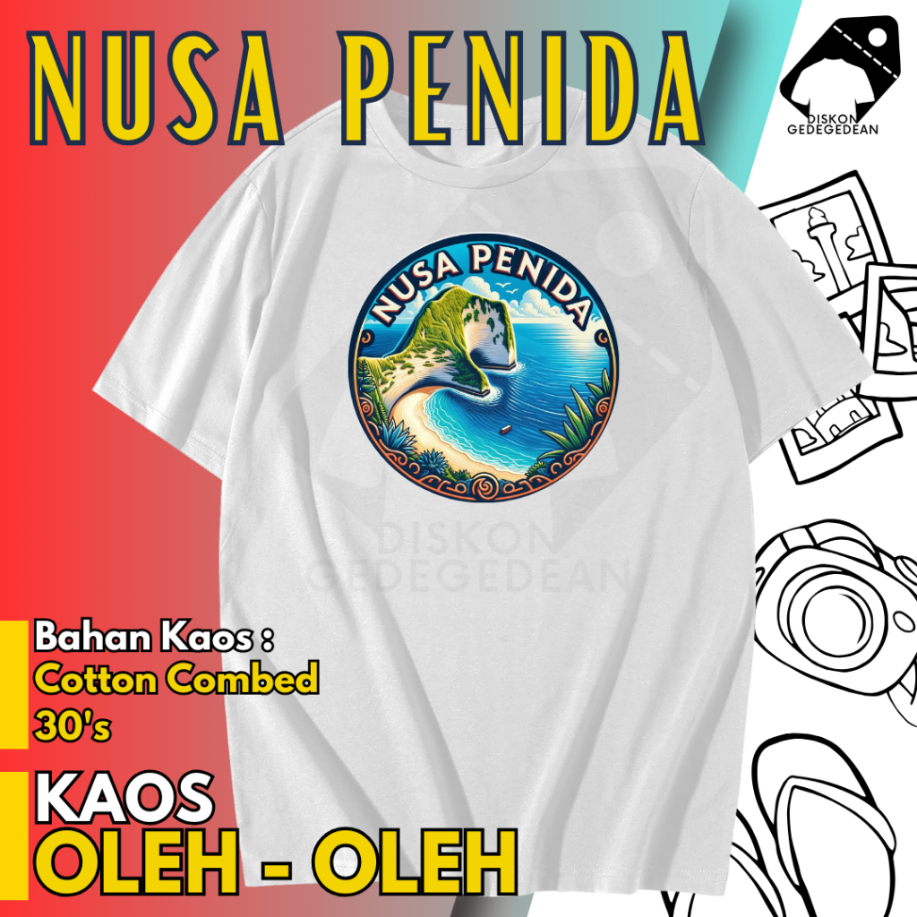 Diskongedegedean Kaos Souvenir Nusa Penida Baju Tshirt Oleh Oleh Nusa Penida Dewasa Anak Varian 3