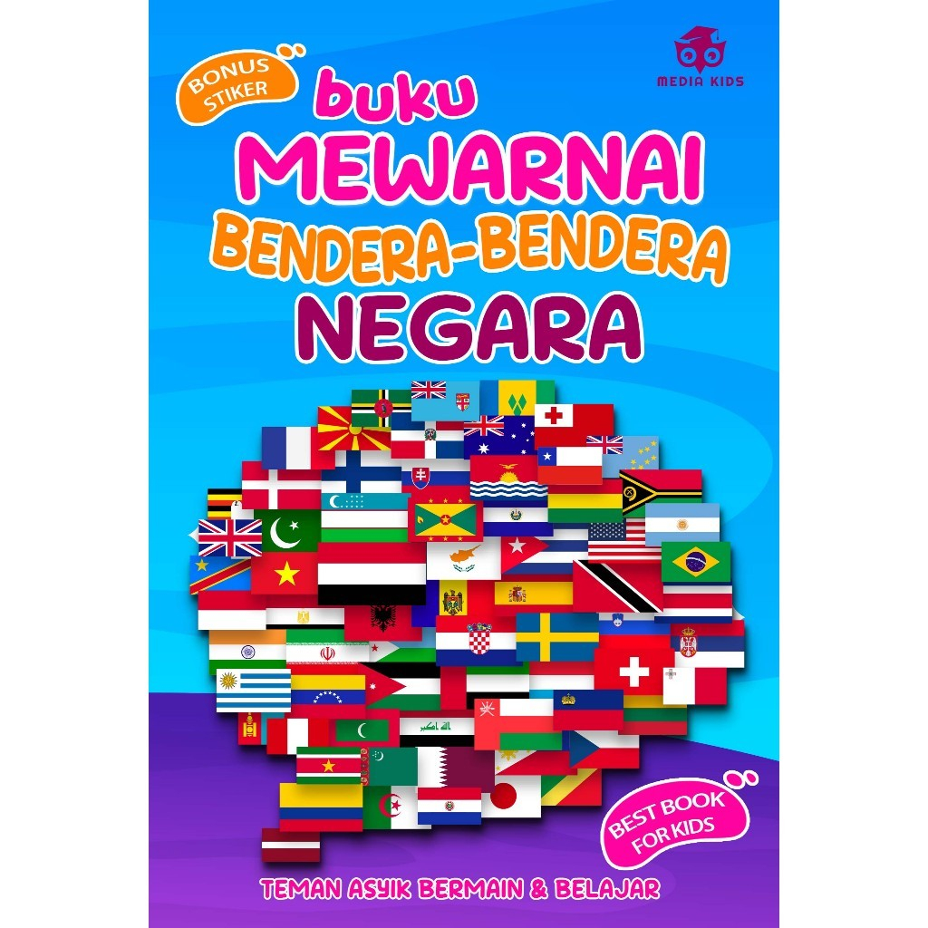 Buku Mewarnai Bendera Bendera Negara
