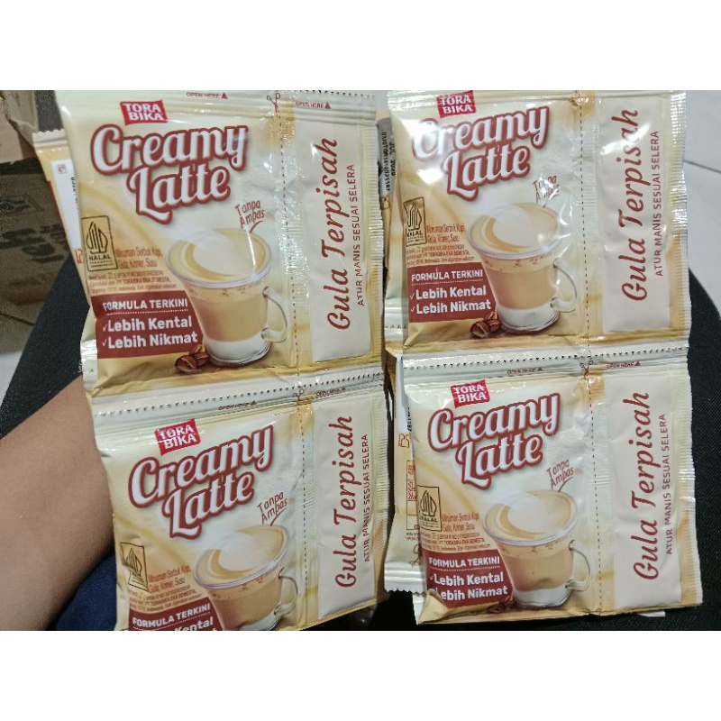 

tora bika creamy late kopi renceng 10 sachet