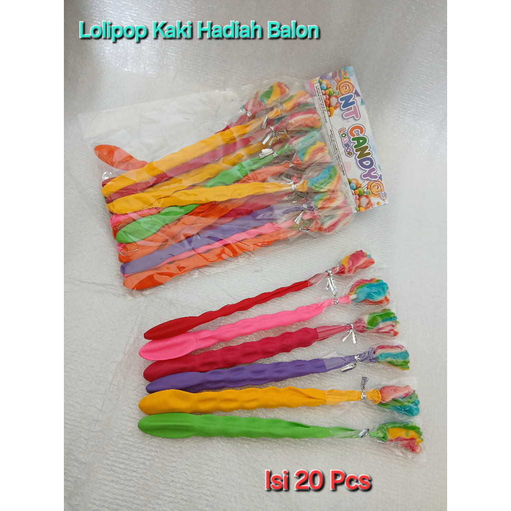 

Permen Lolipop Kaki Hadiah Balon isi 20 pcs