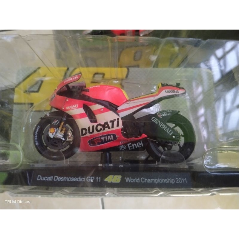 miniatur Diecast Ducati desmosedici GP 11 Rossi world championship 2011
