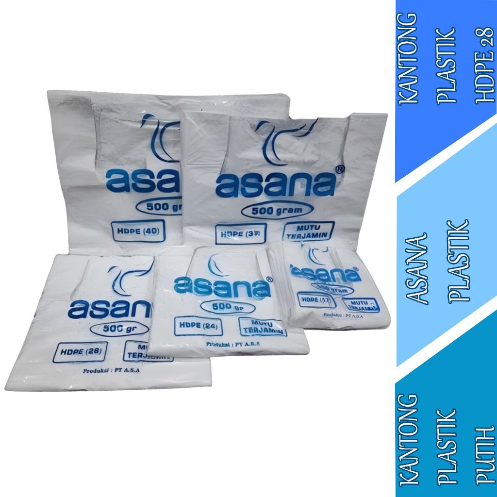 Kantong Plastik Hdpe 28 - Asana Plastik - Kantong Plastik Putih - 500gr