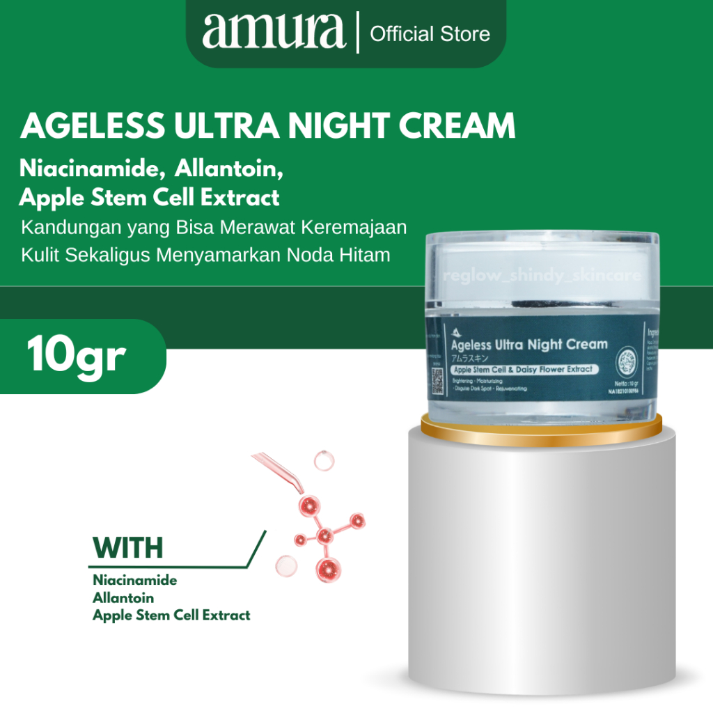 Amura Night Cream - Kencangkan Kulit & Hilangkan Flek Hitam