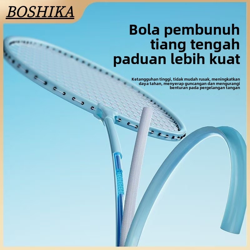BOSHIKA Raket bulu tangkis, ringan, paket, raket untuk pelatihan profesional, raket barang asli.