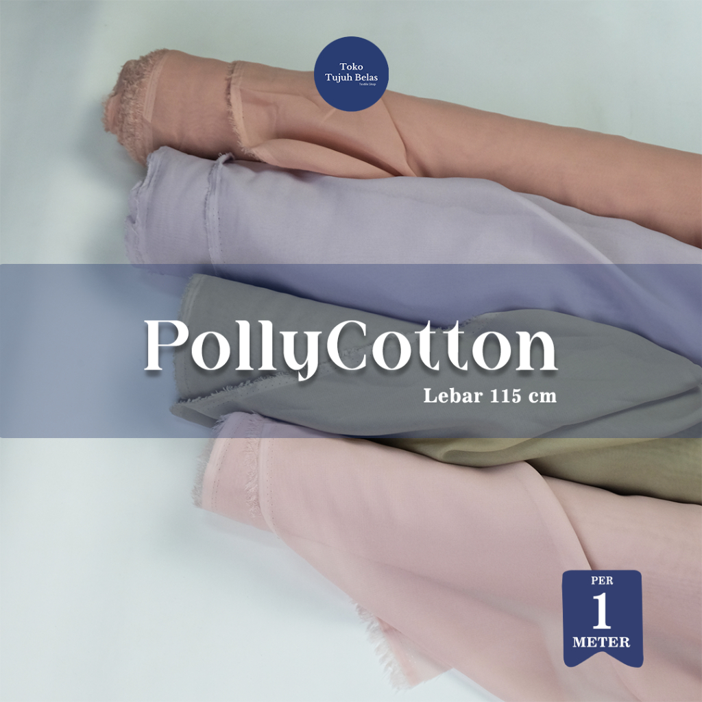 Toko17 BELLA SQUARE /Kain POLYCOTTON/ double chiffon / PER 1 METERAN kain eceran bahan kerudung