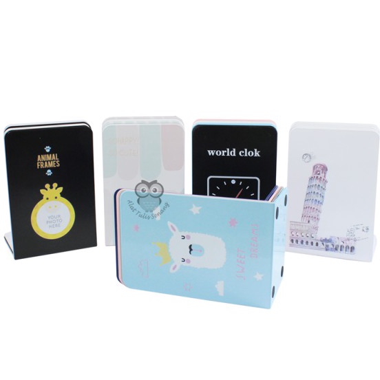 

KODE ZIBGJ Book End Sandaran Buku Alpaca Unicorn Animal World clock