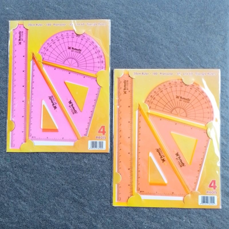 

Garisan Set Penggaris Butterfly BT 172-06 ( Set ) [ Original ]
