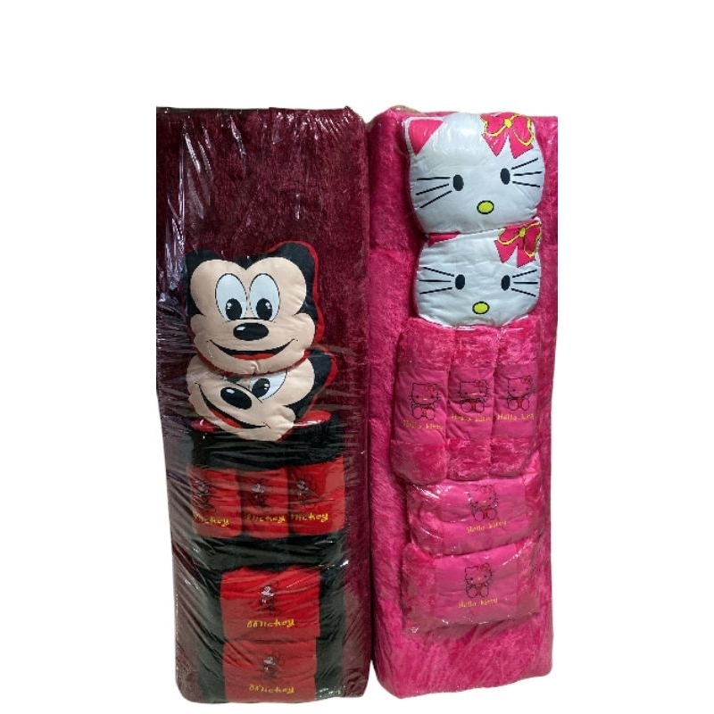 kasur bulu 7 bantal karakter
