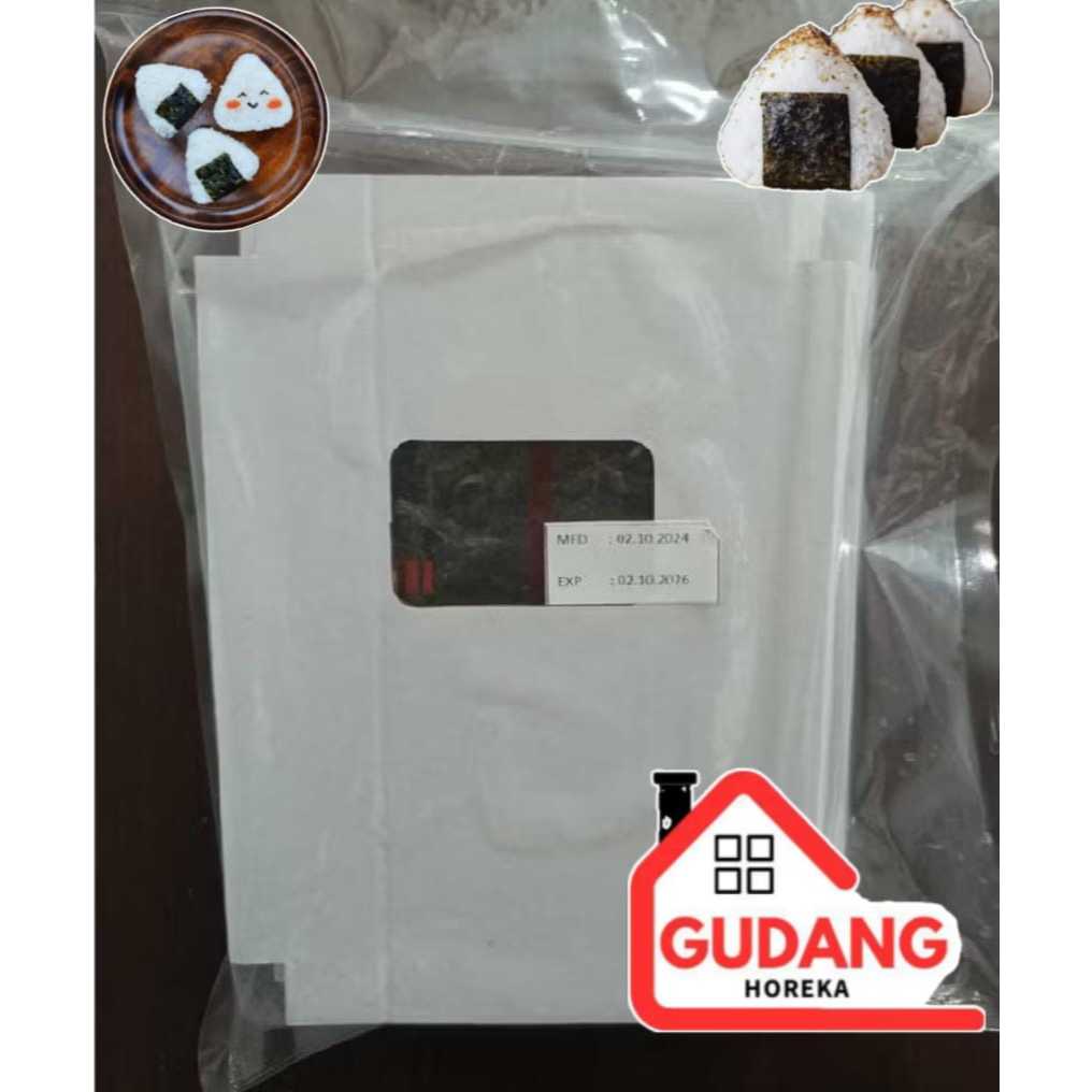 

NORI ONIGIRI 100 SHEET POLOS / NORI ONIGIRI TRIANGLE ONIGIRI KEMASAN POLOS / NORI ONIGIRI 100 LEMBAR