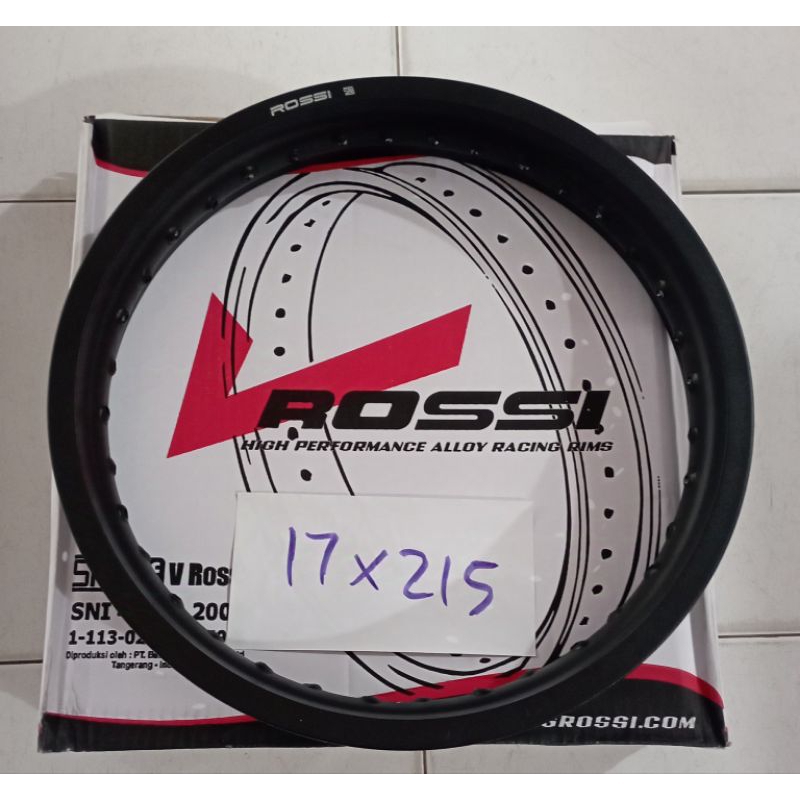 Lingkar V ROSSI 17-215 Black Veleg Hitam doff rimvrossi Sepeda Motor