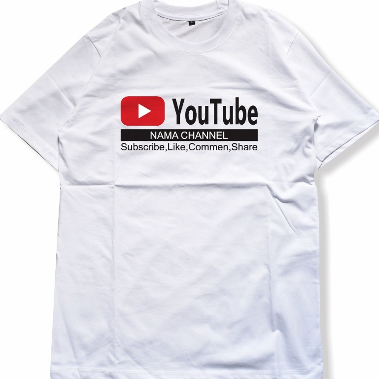 Kaos Youtube / Tshirt Distro Catton 24s Premium custom channel kalian