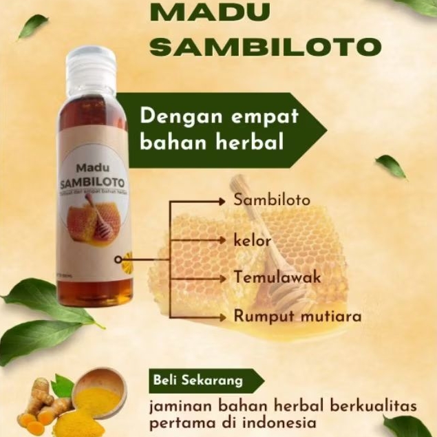 

Madu SAMBILOTO 100 Ml Madu Herbal Alami Original Produk Rumahan