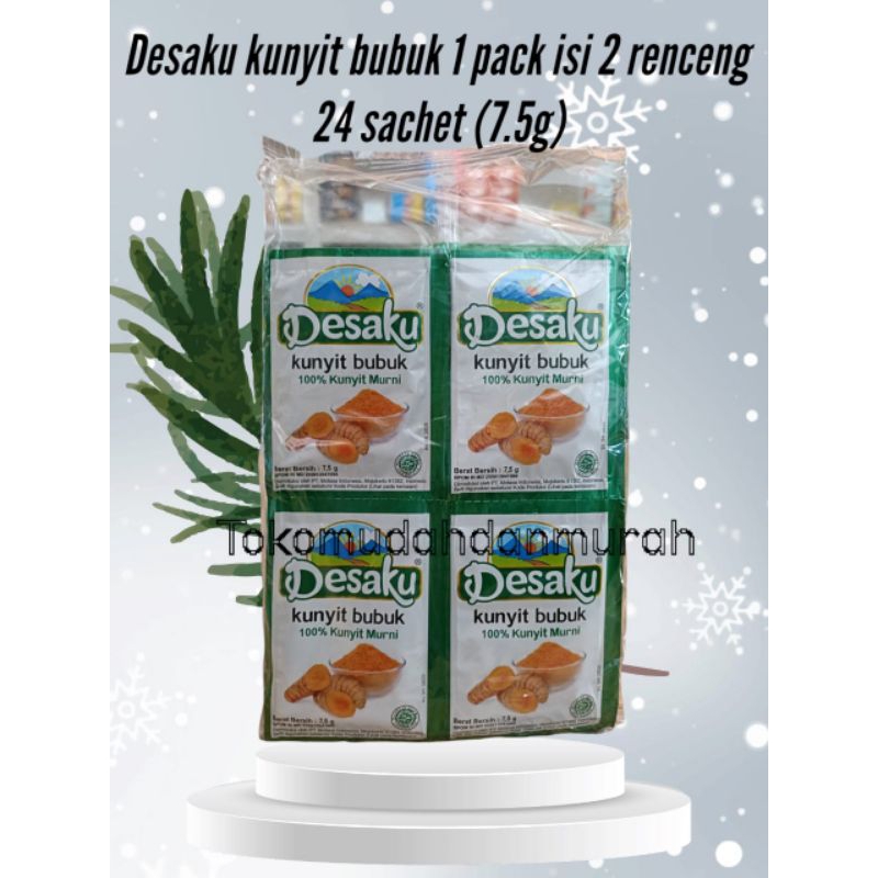 

Desaku kunyit bubuk 1 pack isi 2 renceng 24 sachet (7.5g)