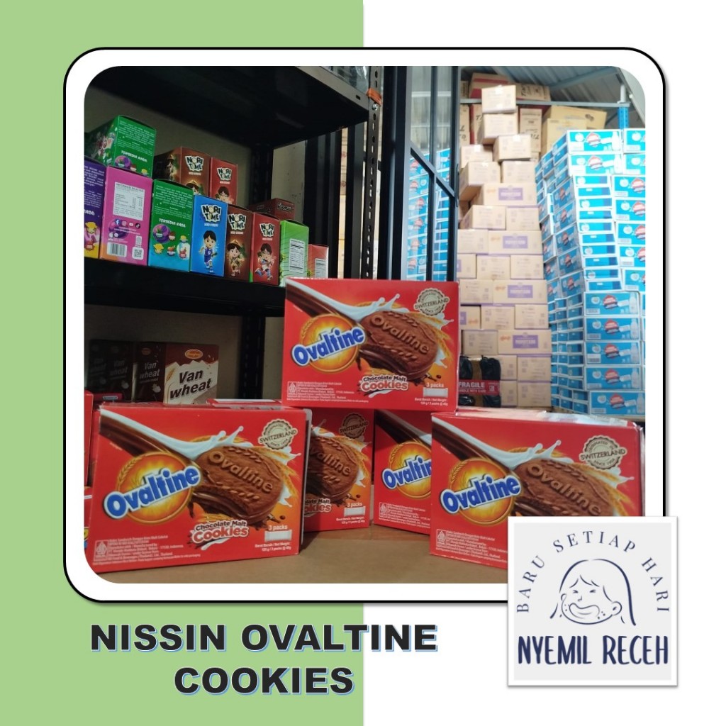 

Nissin Ovaltine Cookies Chocolate Malt 120Gr Kemasan Besar